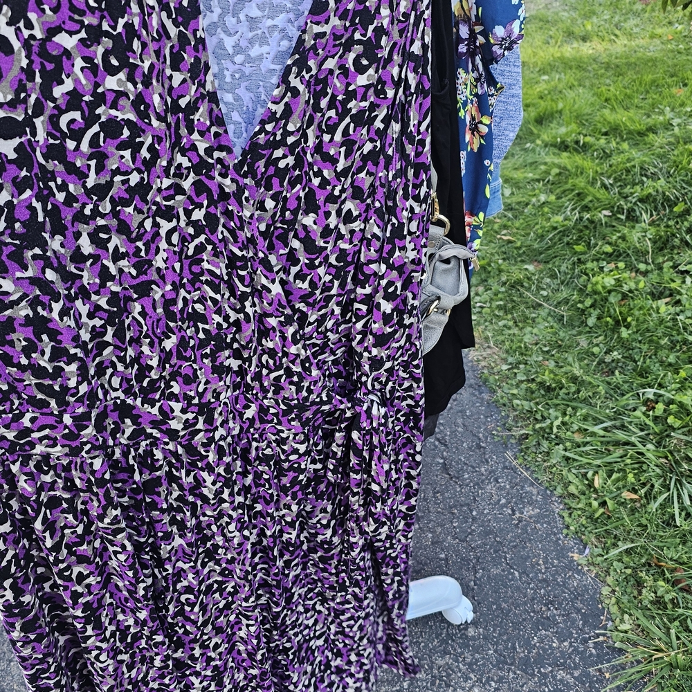 Lane Bryant Purple and Black Animal Print Dress